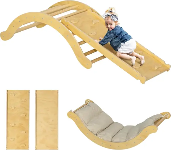 4-in-1 Montessori Klettergerüst für Kinder 1,5-4 Jahre…