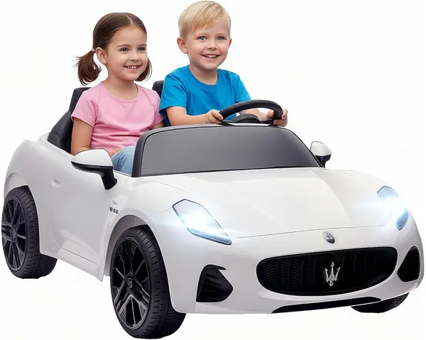 Kinder Elektroauto Maserati 12V 2-Sitzer Kinderauto Weiß