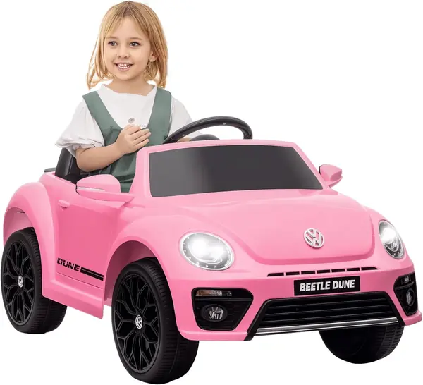 Kinder Elektroauto Volkswagen Beetle 12V Kinderauto Rosa