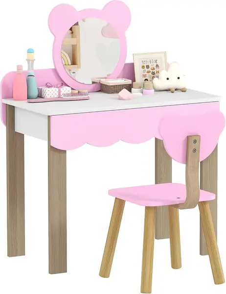 Kinder Schminktisch Set mit Hocker für Mädchen 3-8 Jahre…