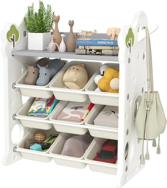 Kinderregal 4-Stufiges Spielzeugregal 77 x 42 x 94 cm…