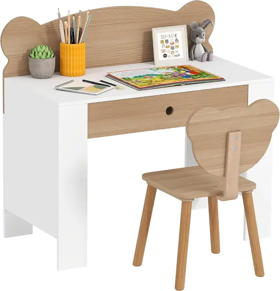 Kinderschreibtisch Set mit Tischplatte & Schublade…