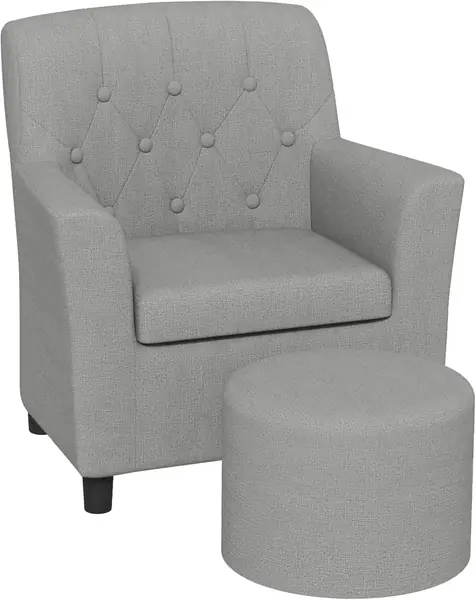 Kindersessel mit Fußhocker 1,5-3 Jahre Grau 45 x 43 x…