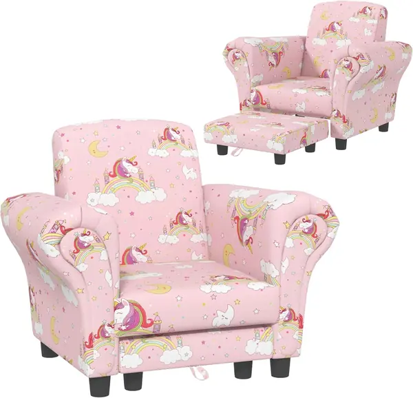 Kindersessel mit Hocker Wolke Design 2-teilig Alter 1,5-3…