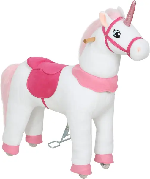 Reitpferd auf Rollen Spielpferd zum Reiten für 4-7 Kinder…
