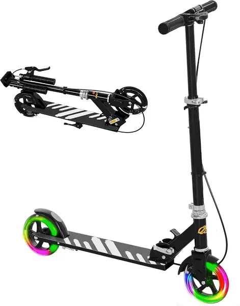Roller Kinder Scooter mit Leuchtenden Rädern, Bremse…