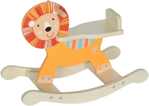 Schaukelpferd Holz mit Haltegriffen Kinder 2-5 Jahre…