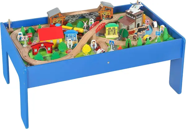 Spieltisch 108-teiliges Eisenbahn-Set für Kinder ab 3…